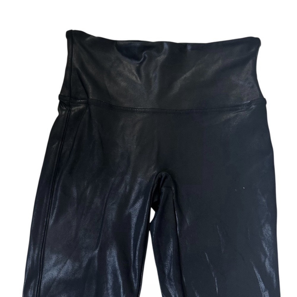 Spanx Women Size Medium Leggings Black Chrome High Rise | 61-41 - Picture 4 of 7